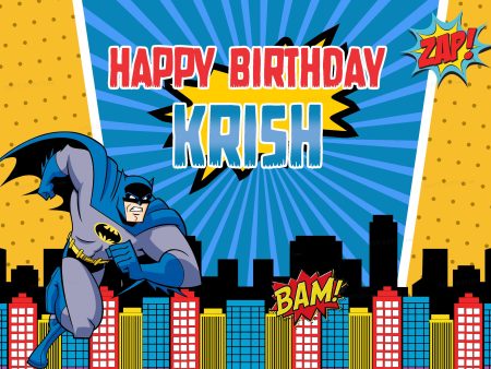 Batman Theme Personalized Backdrop Online now