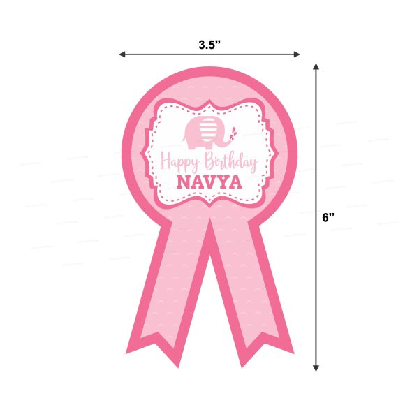 Pink Elephant Theme Badges For Sale