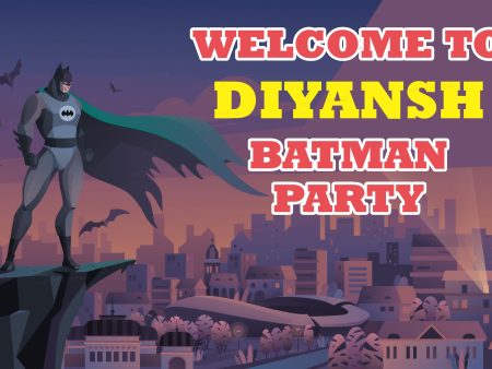 Batman Theme Welcome Board on Sale