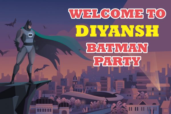 Batman Theme Welcome Board on Sale