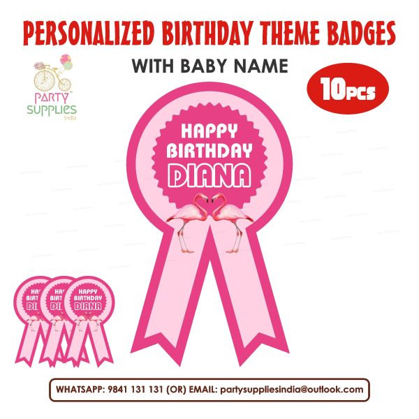 Flamingo Theme Badges Discount