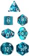 Chessex - 7 Piece - Translucent - Teal white For Sale