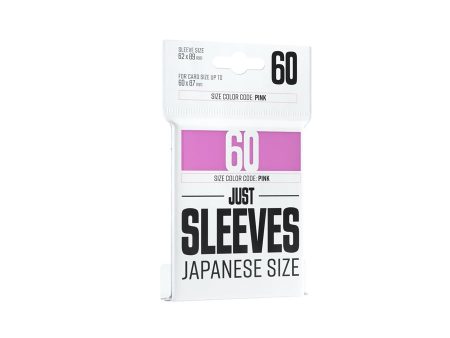 Just Sleeves: Japanese Size - Pink (60ct) on Sale