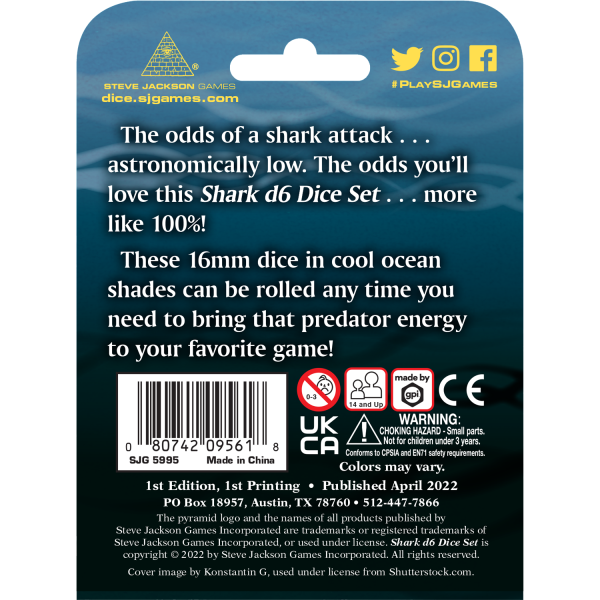 Shark D6 Dice Set Cheap