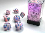 Chessex - 7-Dice Set - Festive - Pop Art Blue on Sale