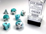 Chessex - 7-Dice Set - Gemini - Teal-White Black Discount